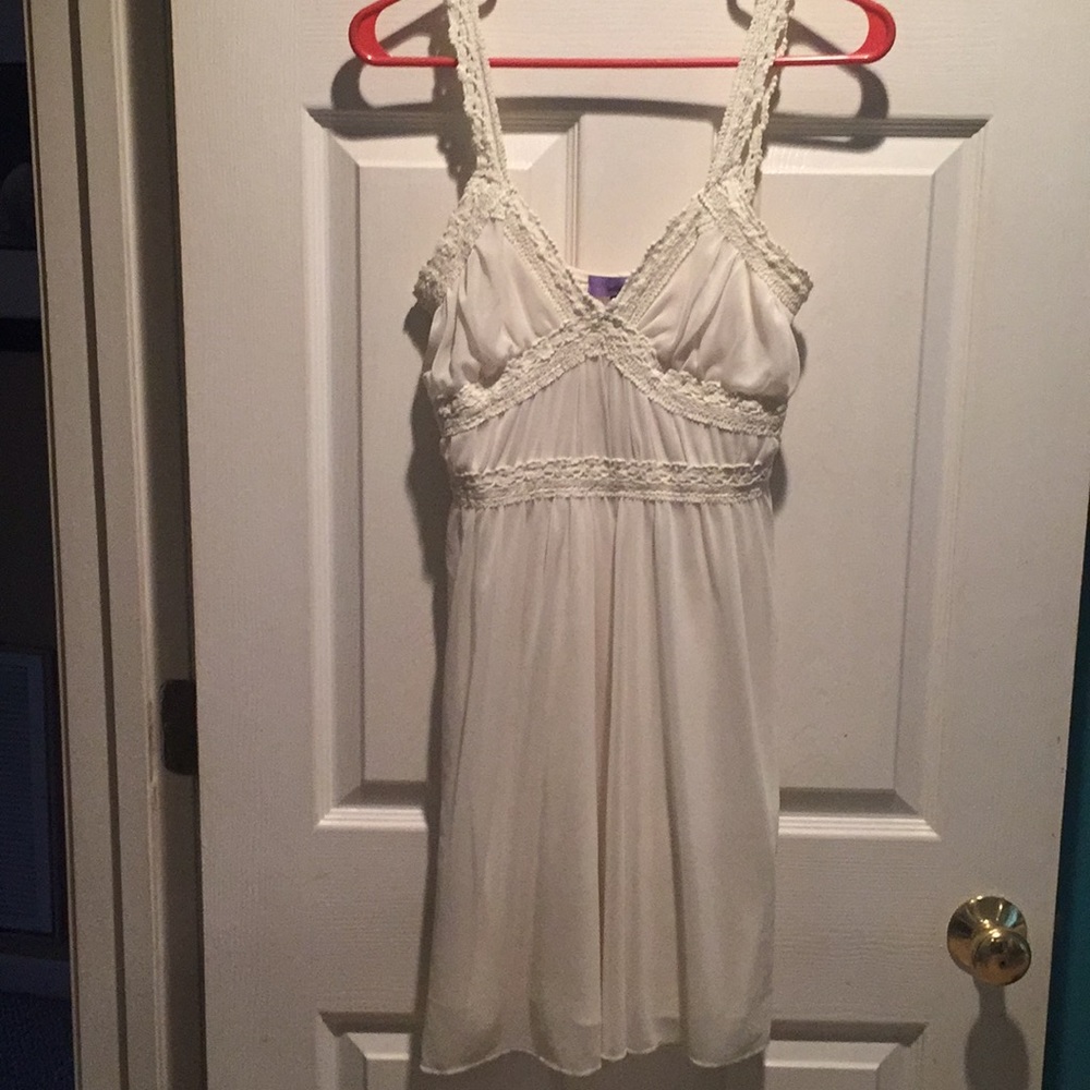 Violet brand, cream Juliet style slip dress.